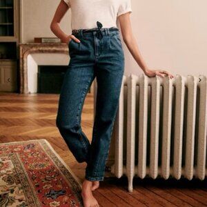 Sezane Manu Trousers in Blue Denim